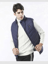 Load image into Gallery viewer, Electric Heated Vest USB Battery Pack Compatible - Navy Blue