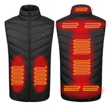 Load image into Gallery viewer, Electric Heated Vest USB Battery Pack Compatible - Black
